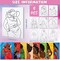8 Pack 8x10 Inch Pre Drawn Canvas for Painting for Adults Sip and Paint Kit Party Supplies Favor Pre-Stretched Canvas Outline for Paint and Sip Birthday Mothers Day Gift